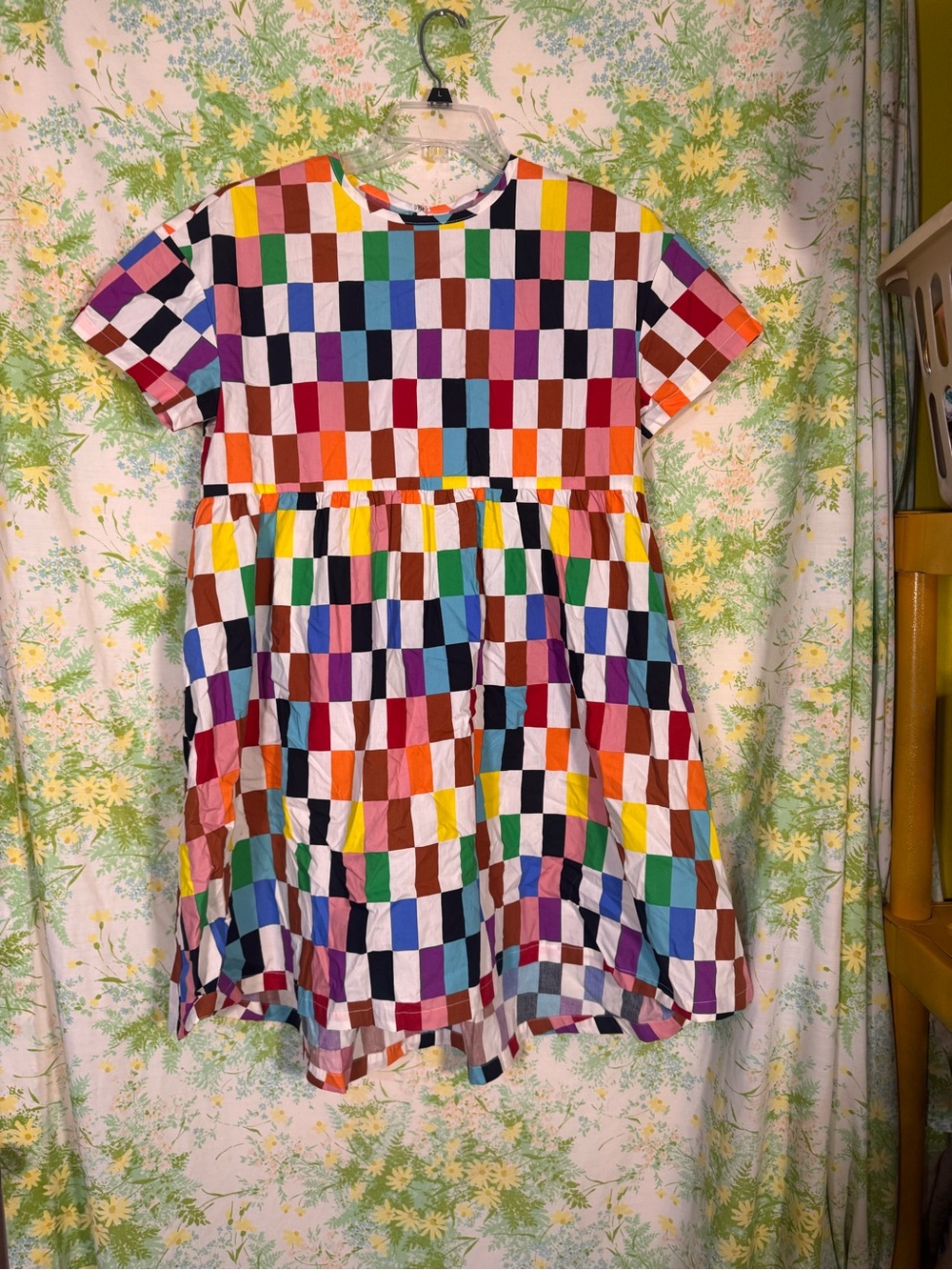 Women’s Target Pride Brand Rainbow Checkered Baby Doll Dress Size Small